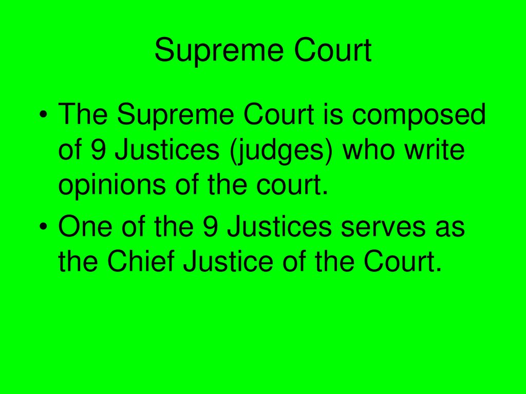 The supreme court is composed of sales